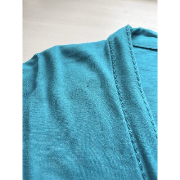 Escada Sport 100% Cashmere Sz. XL Ombré Aqua Cardigan Set- MSRP $650, NWT - Picture 13 of 16